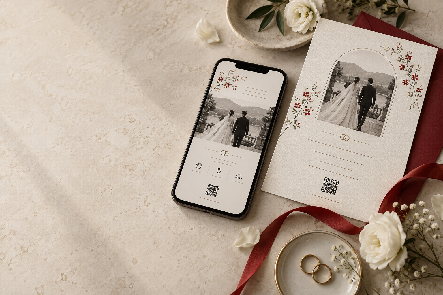 Invitación digital elegante para boda